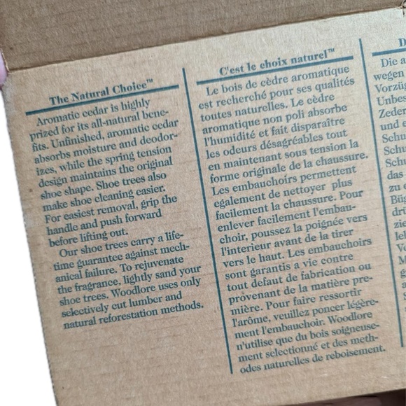 harry rosen woodlore cedar shoe trees size medium 41-42 - Picture 3 of 4